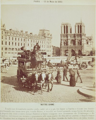 Notre Dame, Paris, 1893 by French Photographer